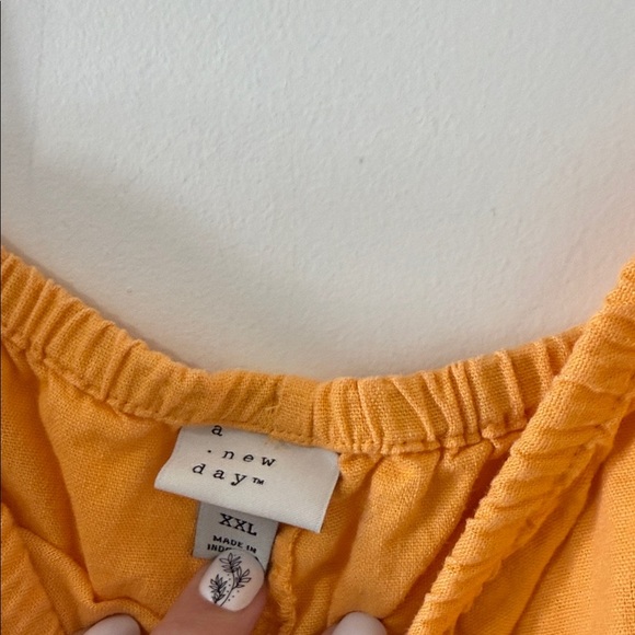 A New Day orange Sleeveless Spaghetti Strap Sundress - Picture 2 of 2
